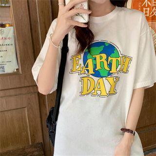 Earth Print Short-sleeve Tee