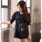 Letter Short-sleeve Quick-dry T-shirt