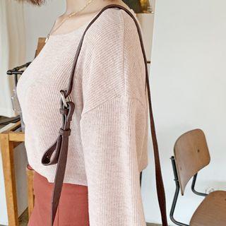 Loose-fit Summer Knit Top Light Beige - One Size