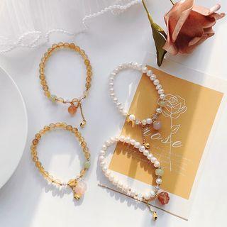 Freshwater Pearl Faux Crystal Bead Bracelet