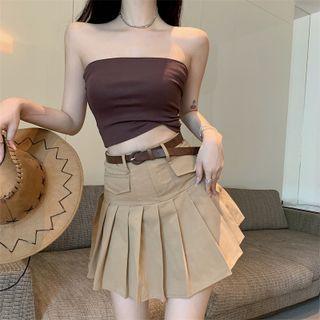 Cargo Mini A-line Pleated Skirt