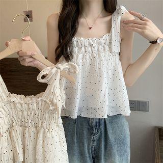 Ruched Dot Camisole Top