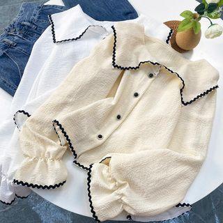 Two Tone Pleated Shirt