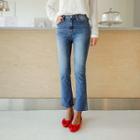 High-rise Washed Boot-cut Jeans