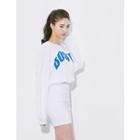 V-neck Lettering Tube-hem Dress