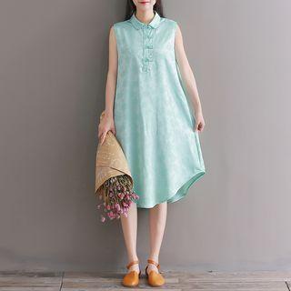 Sleeveless Chinese Knot Button Dress