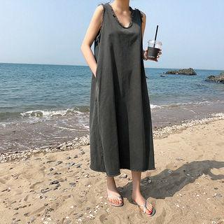 Fray-edge Long Tank Dress