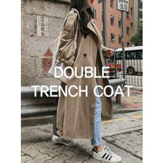 Epaulet Long Trench Jacket With Belt