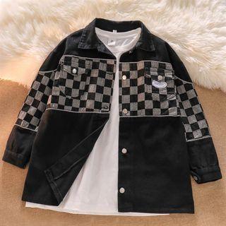 Long-sleeve Plain Top / Long-sleeve Denim Jacket