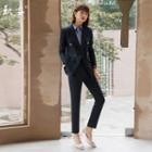 Double Breasted Blazer / Straight Leg Dress Pants / Shirt / Set