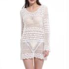 Crochet Long-sleeve Cover-up