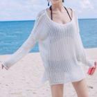 Long-sleeve Knit Cover-up