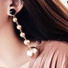 Pearl Segment Drop Earrings