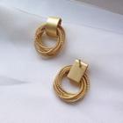 Layered Alloy Hoop Dangle Earring E824 - 1 Pair - As Shown In Figure - One Size