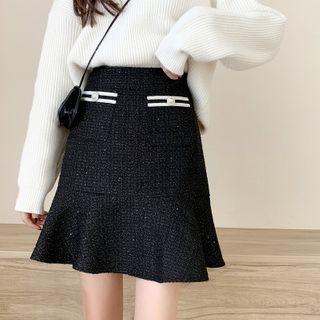 Ruffle Fish Tail A-line Skirt