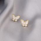 Glaze Butterfly Earring 1 Pair - E3381 - Gold - One Size