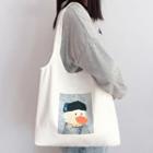 Duck Print Canvas Tote Bag Duck - White - One Size