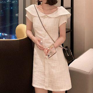 Tweed Short-sleeve Mini A-line Dress