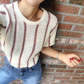 Short-sleeve Stripe Summer Sweater