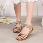Thick-bottomed Bow Flat Sandals
