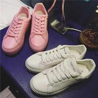 Platform Plain Sneakers