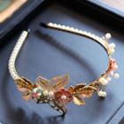 Butterfly Faux Pearl Hair Band