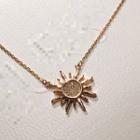 Sun Pendant Necklace Gold - One Size