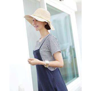 Beribboned Raffia Sun Hat