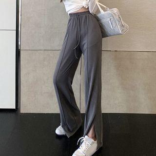 Wide Leg Pants 0021 - Pants - Gray - One Size