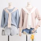 Tie-accent Loose-fit Knit Top