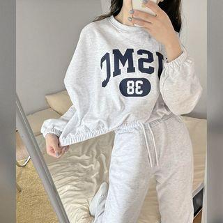 Band-hem Letter Sweatshirt