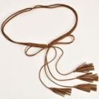 Tassel Faux Leather String Belt