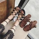 Lace-up Gladiator Flat Sandals