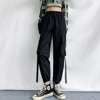 Side Pocket Buckled Cargo Pants
