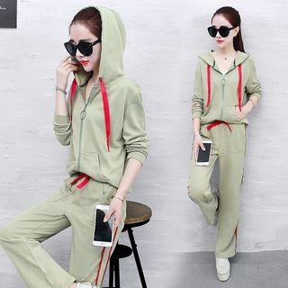 Set: Zip Hooded Jacket + Drawstring Pants