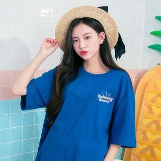 Swimming Summer Printed Long T-shirt