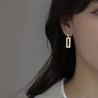 Rectangle Alloy Dangle Earring 1 Pr - Gold - One Size