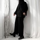 Set: Long-sleeve Turtle Neck T-shirt + Wide-leg Pants