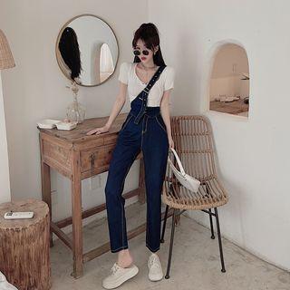 One-shoulder Straight Leg Jumper Jeans