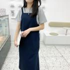 Midi Overall Dress Navy Blue - One Size