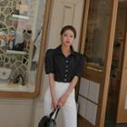 Puff-sleeve See-through Blouse