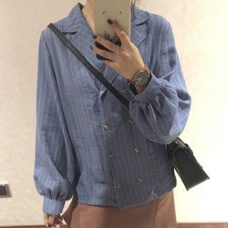Pinstriped Double-breasted Shirt