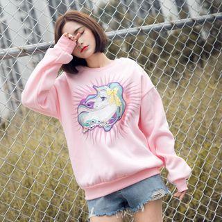Unicorn Embroidered Pullover