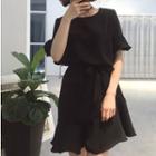 Short Sleeve Mini A-line Dress