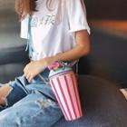 Fruit Embroidered Ice Cream Bucket Bag Pink - One Size
