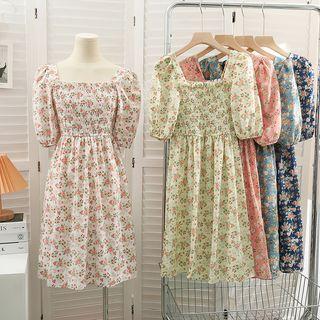 Floral Smocked Mini Dress In 5 Colors