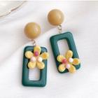 Alloy Chinese Characters Dangle Earring 1 Pair - As Shown In Figure - One Size