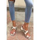 Toe-loop Cross-strap Mules