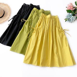 Drawstring Pocketed A-line Dress