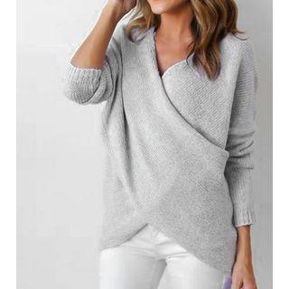 Surplice Knit Top